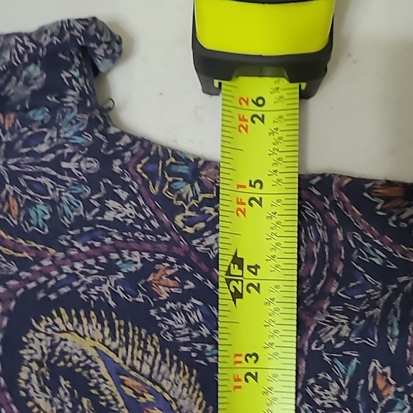 Lucky Brand Blue Boxy Blouse with Paisley Print size 3X - Picture 8 of 9